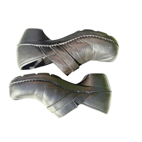 Dansko Solstice Black Leather Clogs Women’s 39 US 8.5 Slip On Comfort Shoes - Picture 7 of 10